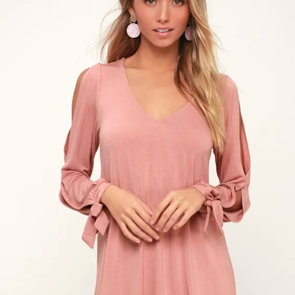 Lulu's Glory of Love Mauve Shift Dress